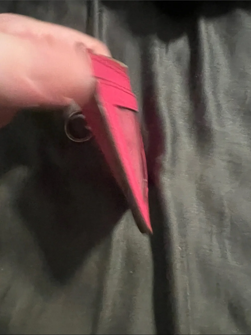Coach Hot Pink Leather Zip Card Pouch with Keyring